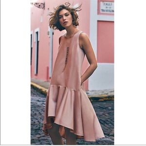 Anthropologie Maeve Camilla Blush/ Neutral high low dress size Medium